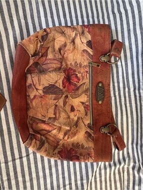 SewDaKine Floral Cork Handbag with Two Straps, Made in Hawaii